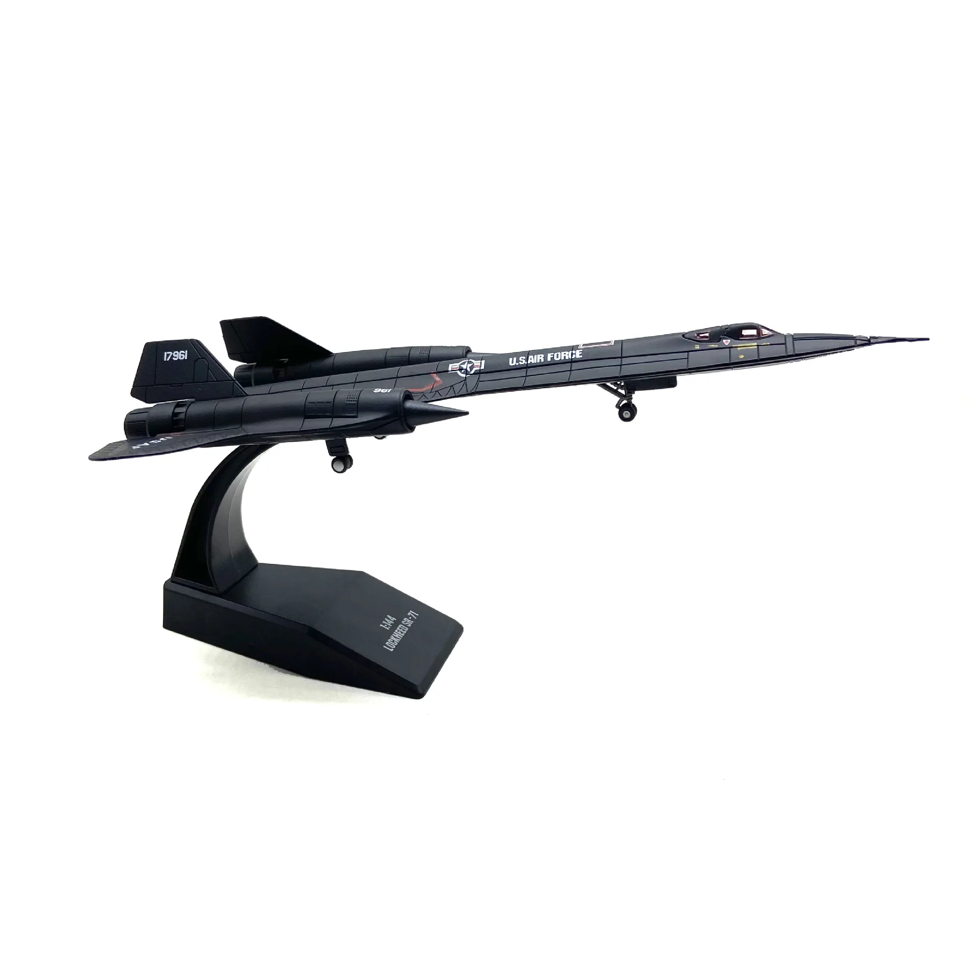 Skala 1:144 USA Siły Powietrzne Sr-71 Blackbird Samolot rozpoznawczy Alloy Fighter Model Collection Dekoracja