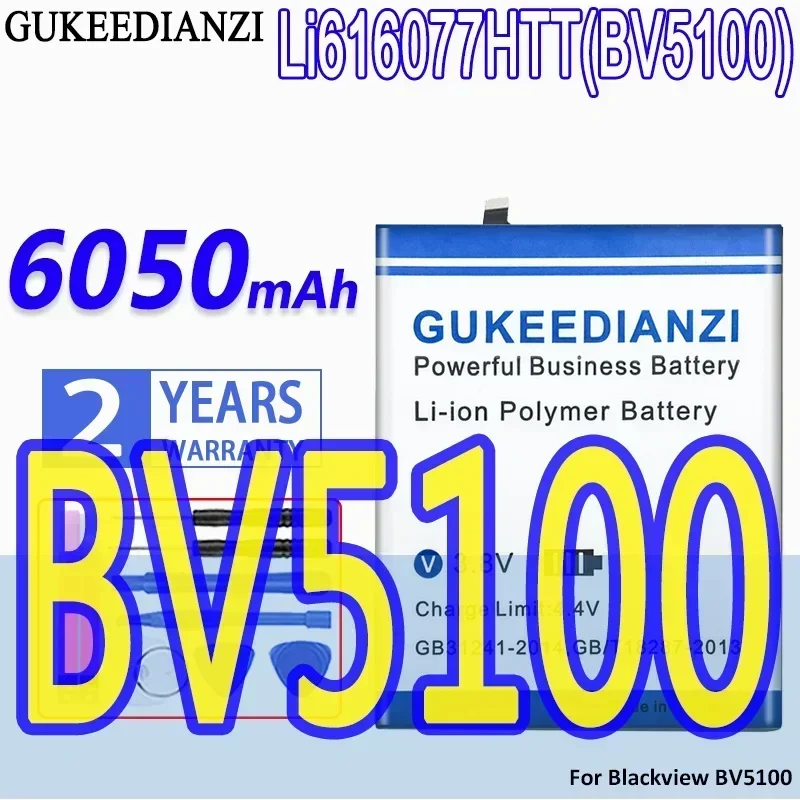 High Capacity GUKEEDIANZI Battery Li616077HTT (BV5100) 6050mAh For Blackview BV5100