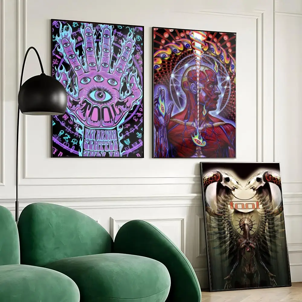 T-Tool Singer Pop Band Poster Stickers Painting Mural HD Wall Decals for Bedroom Living Room Home Self-Adhesive Decor Gift