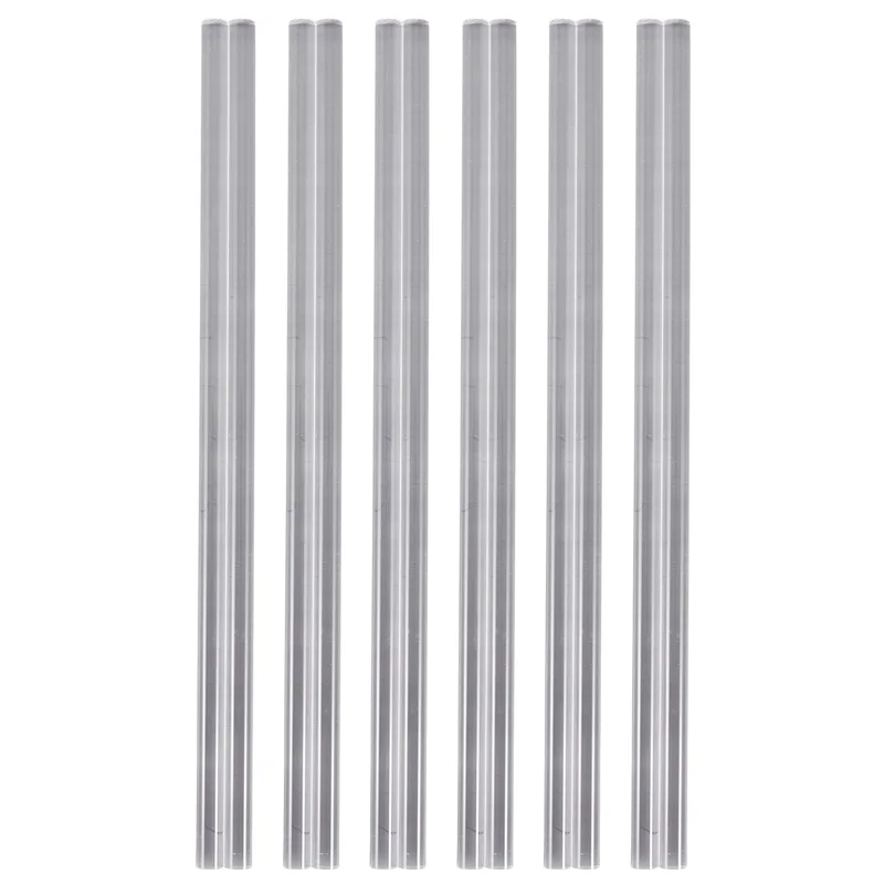 ABZS 12Pcs 10Mm Clear Round Perspex Acrylic Bar PMMA Extruded Rod 12 Inch Length