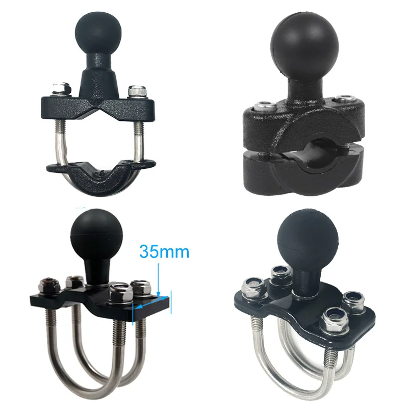 1 inch Ball Head Adapter Mount Base Motorcycle Handlebar Rearview Mirror Bracket for DJI GoPro Insta360 Action Camera Accessory