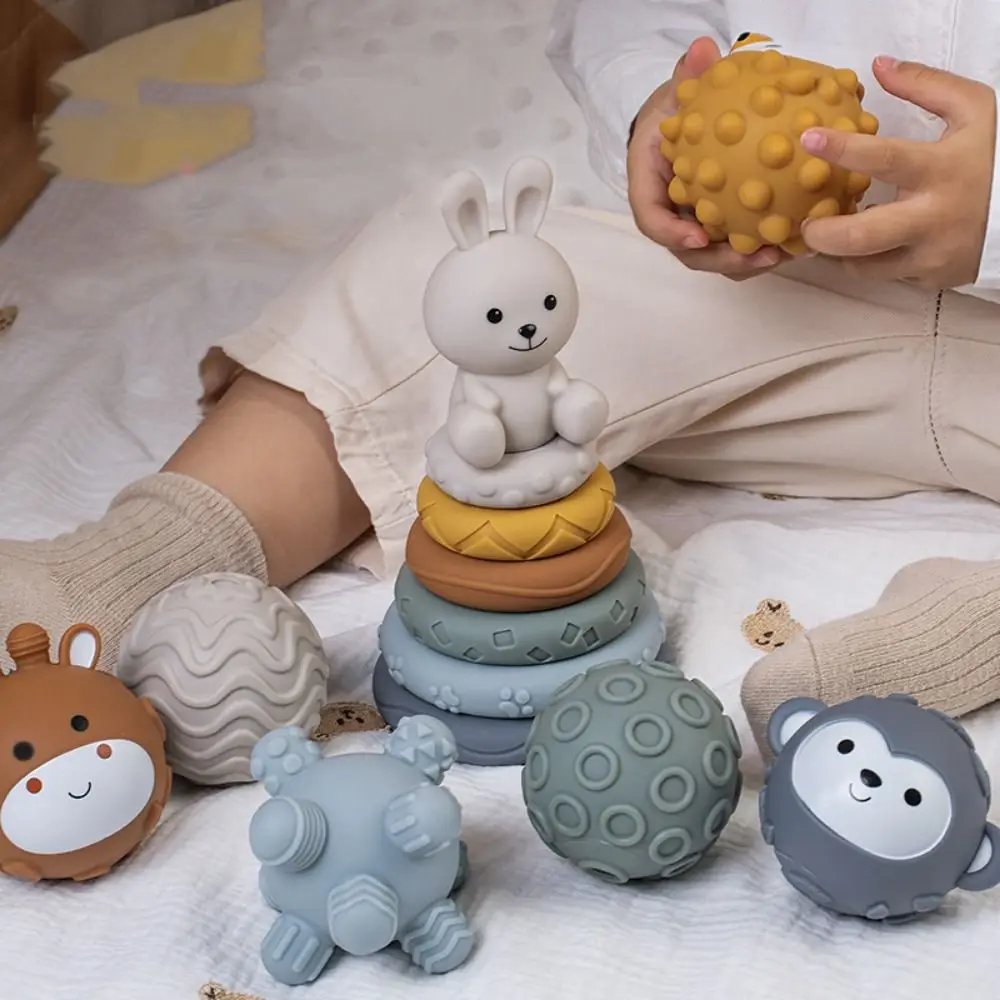 

Animal Shapes Toddler Textured Multi-Sensory Toys Sensory Exploration Small Sensory Textured Squeeze Ball Stacked Circle