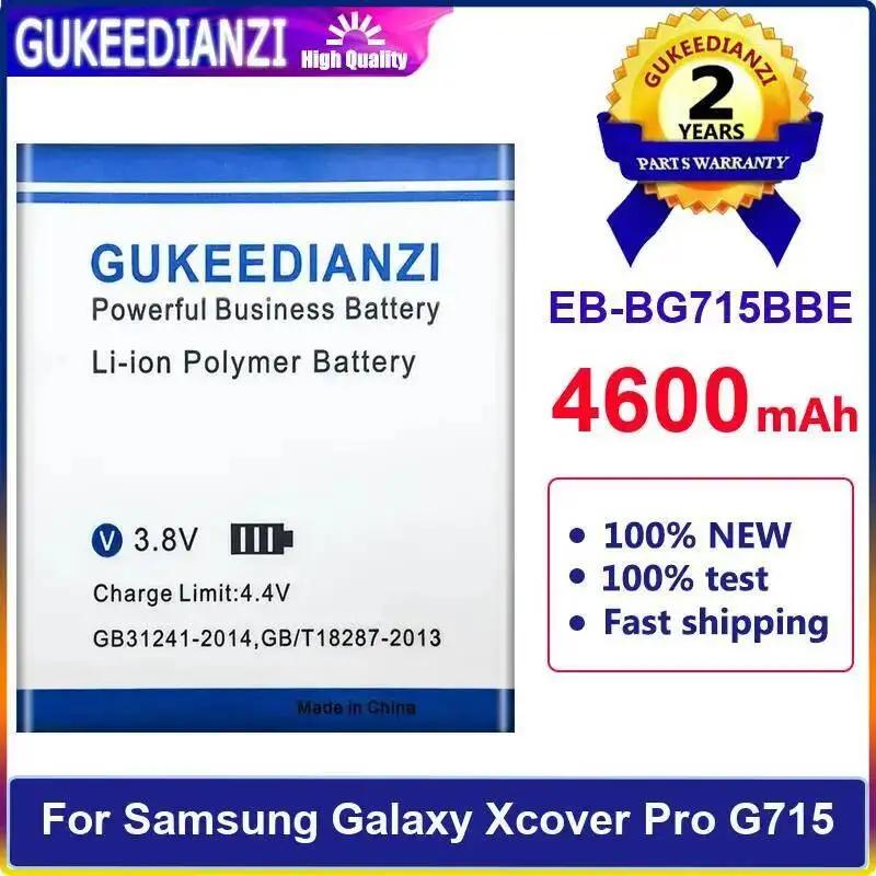 

Высокая емкость для Samsung Galaxy Xcover Pro G715 EB-BG715BBE Надежный блок питания 4600 мАч Аккумулятор мобильного телефона
