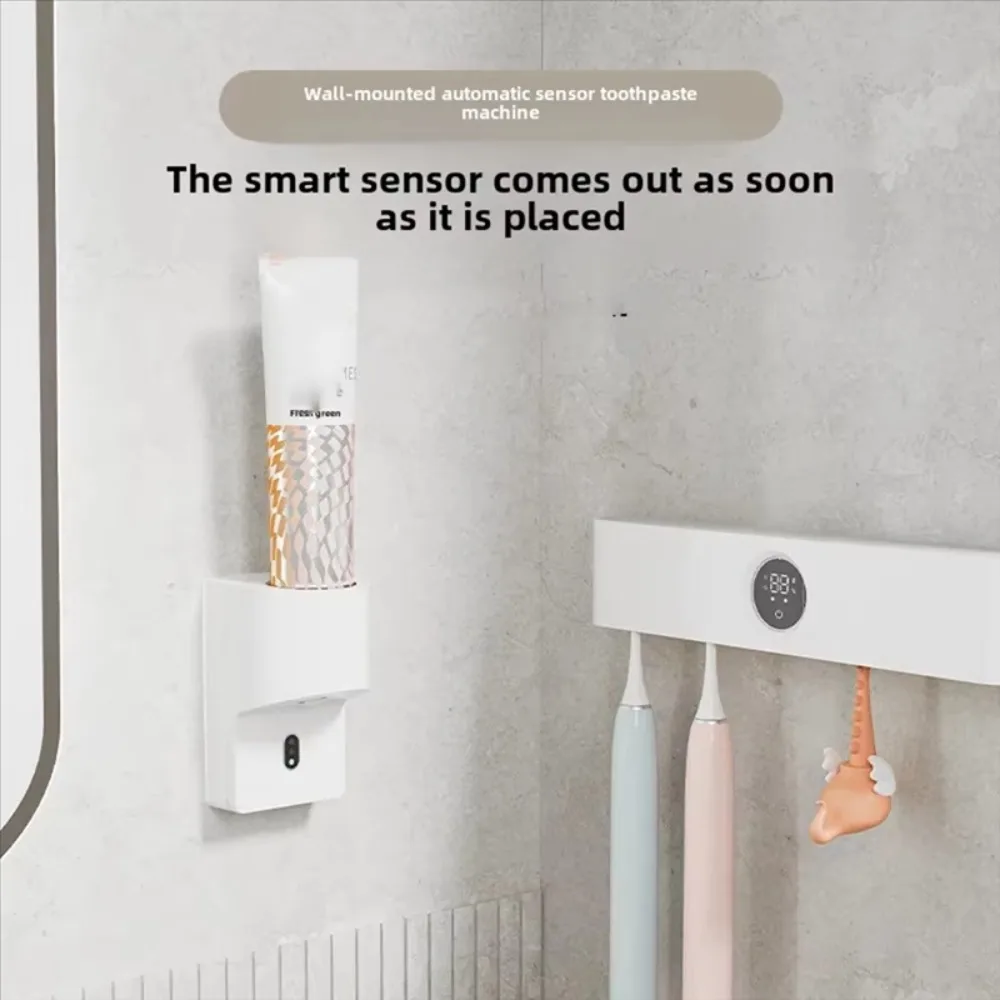 A61I Child-Friendly Electric Toothpaste Dispenser Automatic Sensing Applicator With Storage Rack For Care