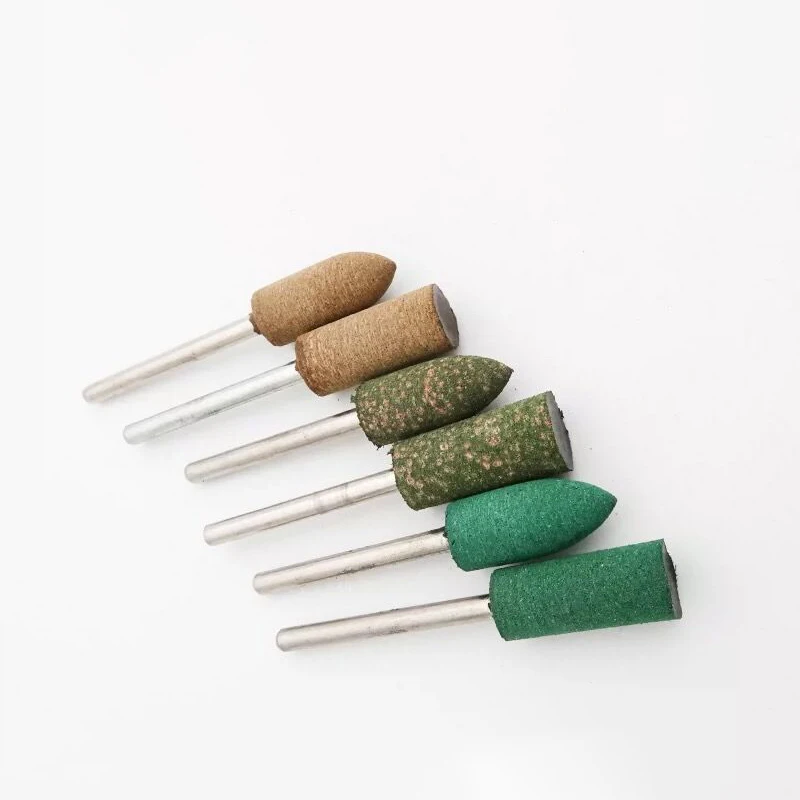 10 PCS 3mm handle sesame wheel rubber sponge leather polishing head mold metal knife pattern polishing and deburring