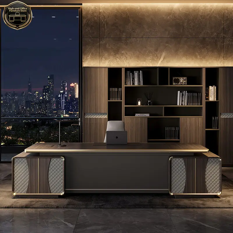 Luxury boss table file cabinet Computer desk office desks and workstations Tables pliante study Room desks Office Furniture
