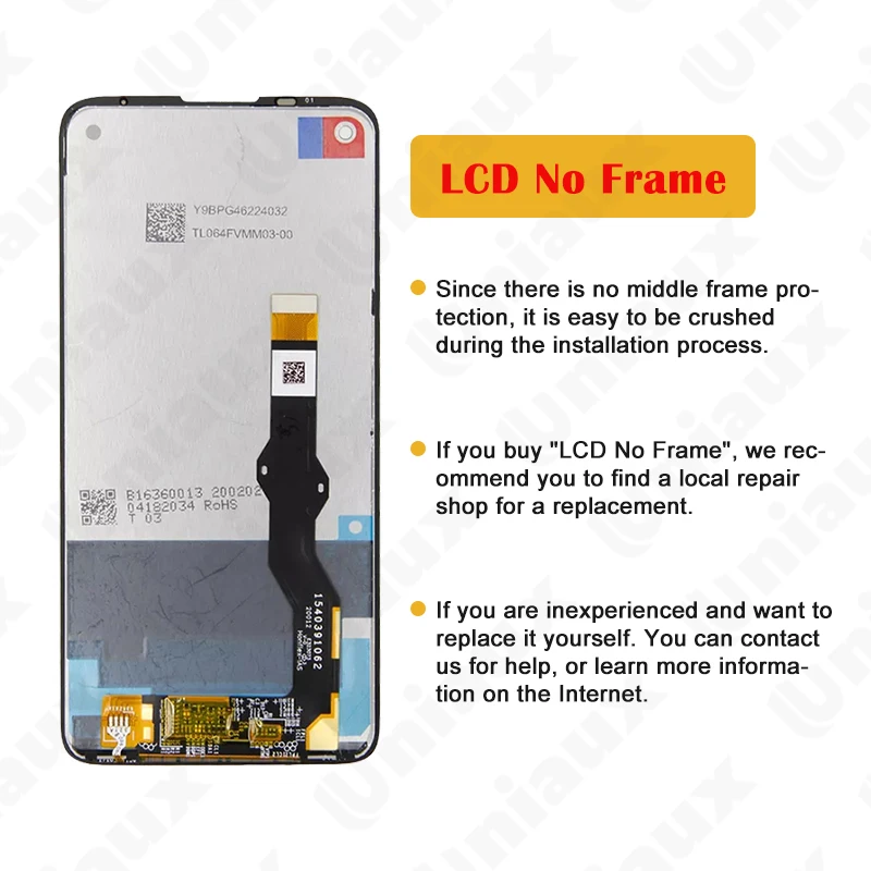 Original LCD Display Touch Screen Digitizer with Frame, Motorola Moto G Stylus 2020, XT2043, XT2043-4, 6.4\