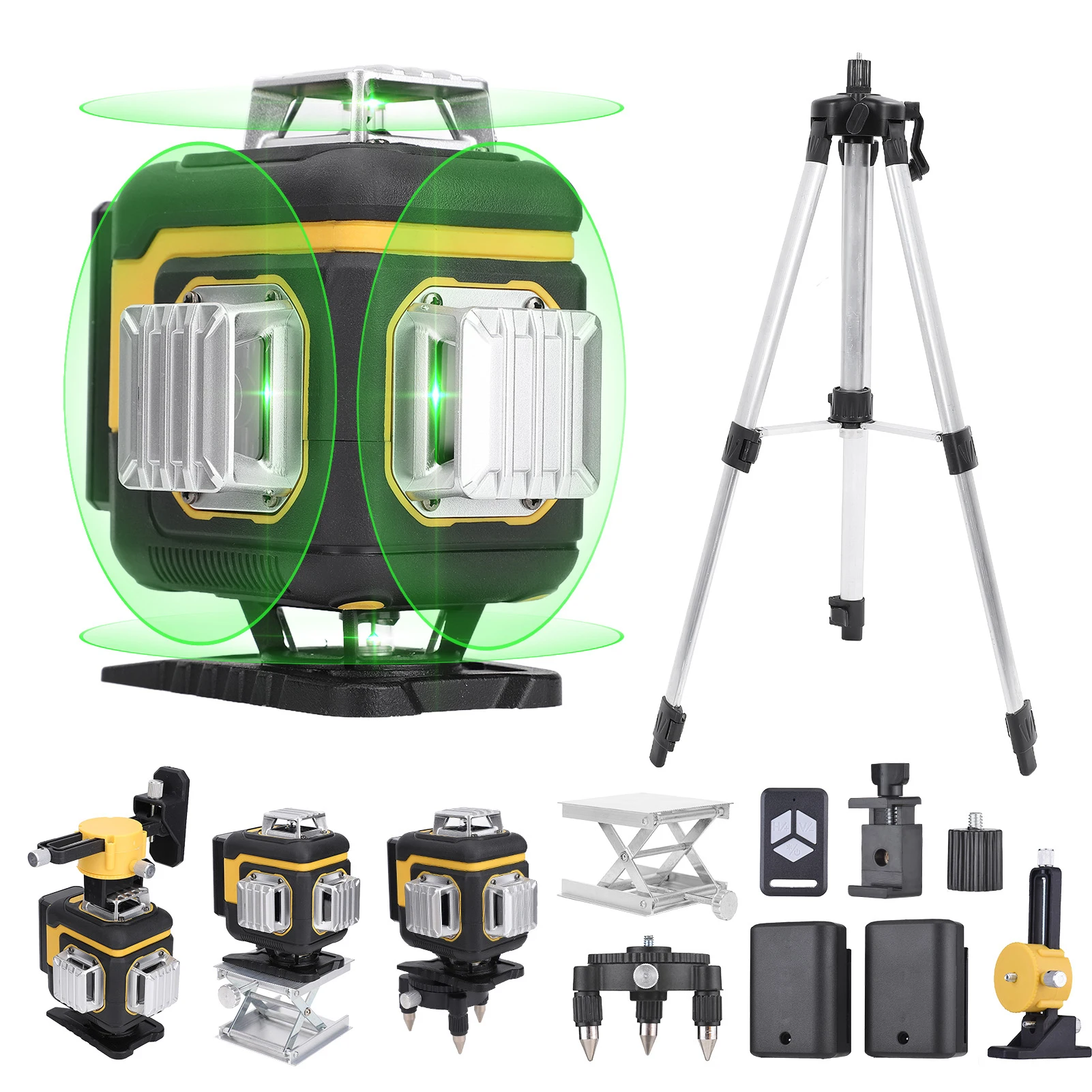 

Multifunctional 16 Lines Laser Level 3° Self-leveling 4D Green Cross Line Laser Machine Leveling Tool with 1.2M Tripod