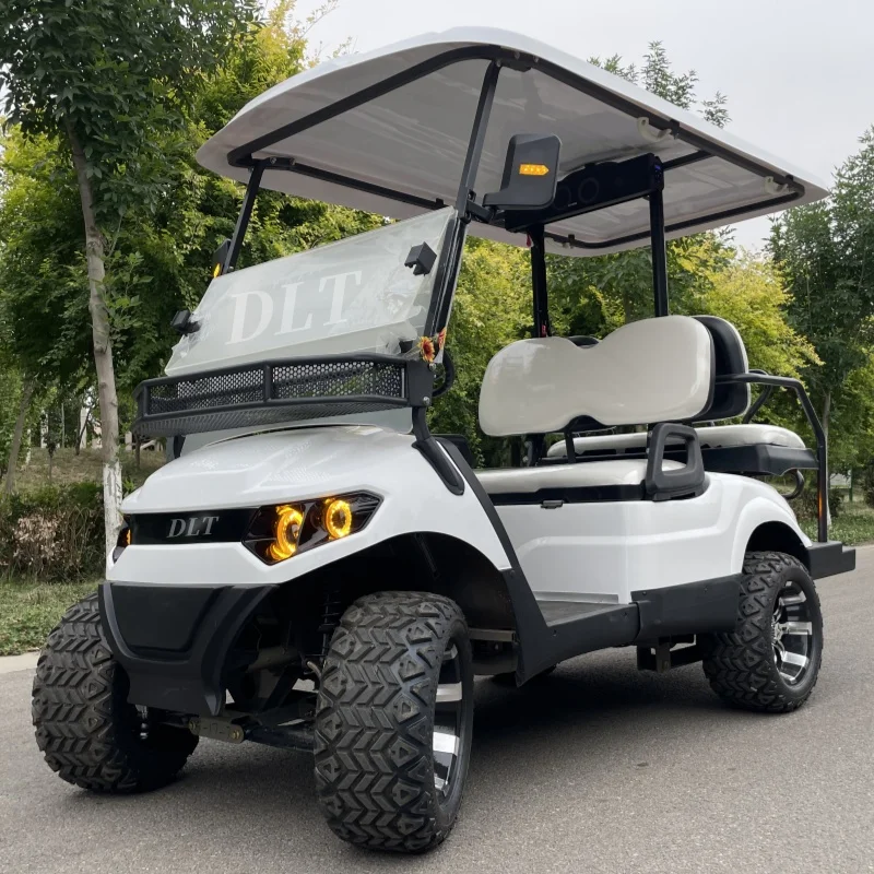 High Power 4kw 4 Seat Adult Electric Four Wheel Golf Cart New Energy Vehicle 48v Lithium Battery Off-Road Golf Course Cart