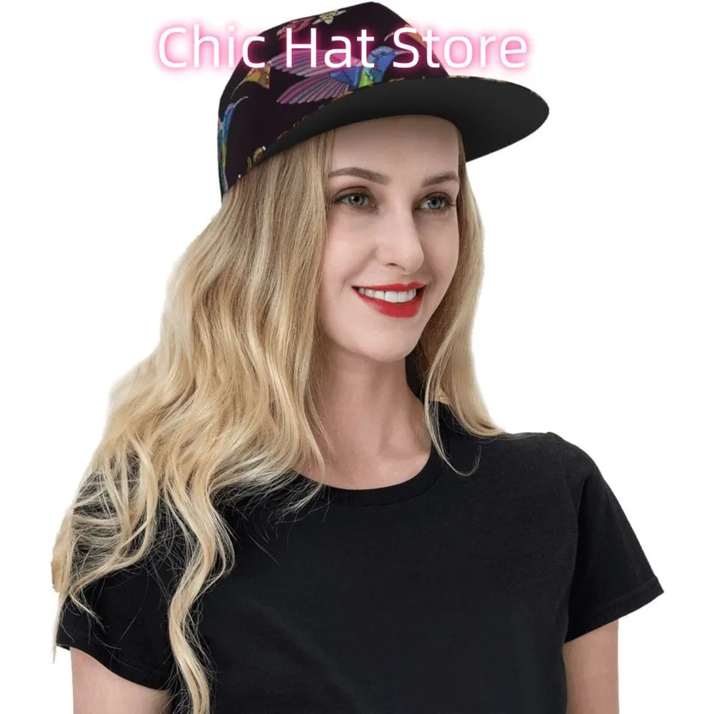 قبعة مسطحة قابلة للتعديل للرجال والنساء، قبعة بيسبول هيب هوب - عباد الشمس، زهرة الذرة الخشخاش #6