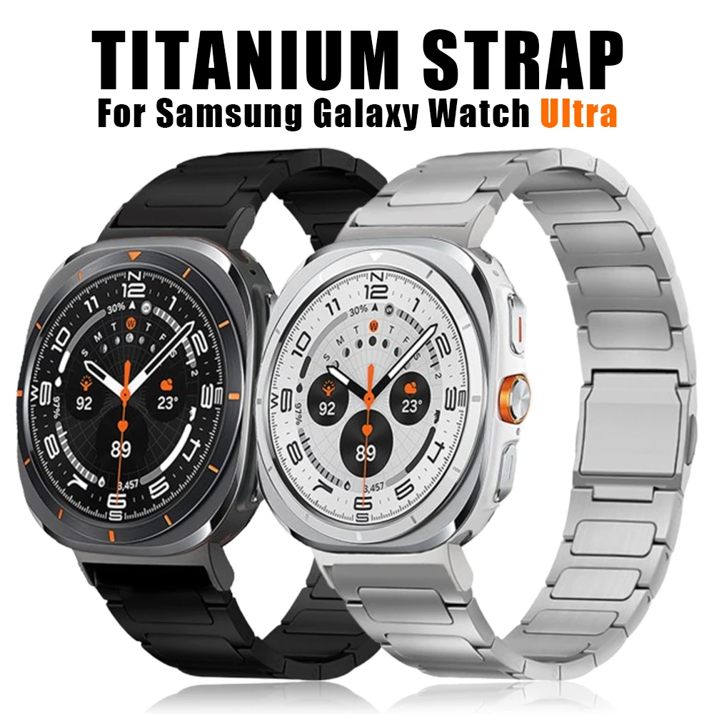 

Titanium Business band for Samsung Galaxy Watch 8 44 40mm 8Classic Correa Luxury Strap for Galaxy Ultra 2025 Watch 47mm Bracelet