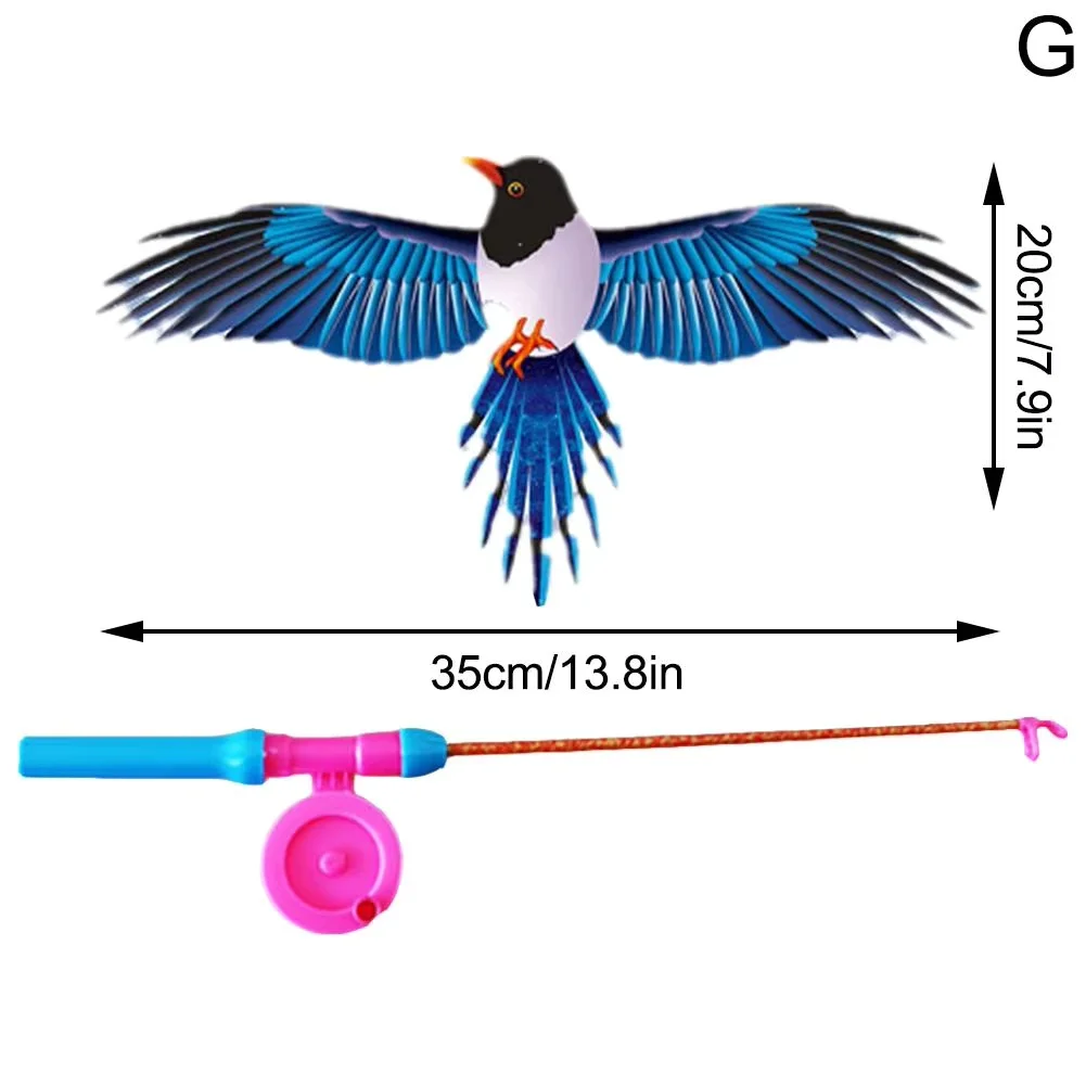 Wholesale New Dynamic Kite Fishing Rod Kite Children's Swallow Kite Breeze Easy Fly Handheld Wings Shaking Stall