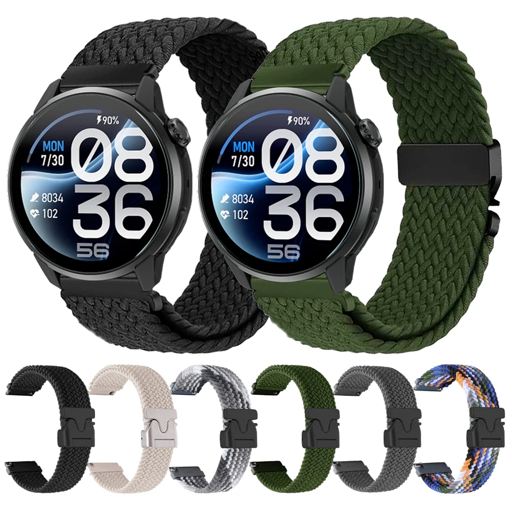 20 22mm Parachute Woven Watch Strap For COROS PACE 3 4 Pro APEX 4 42mm APEX 2 2Pro 46mm Band for Samsung Galaxy Watch 7 6 5 4 3