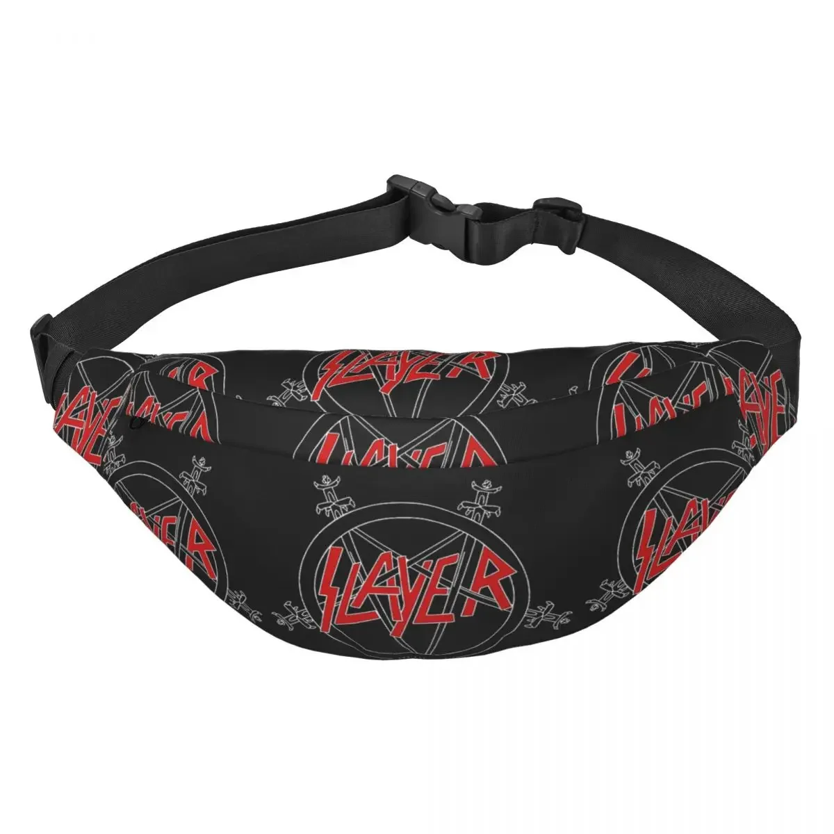 Personalized Slayers Heavy Metal Rock Band Fanny Pack Women Men Cool Sling Crossbody Waist Bag Cycling Camping Phone Money Pouch