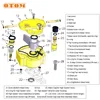 OTOM 오토바이 스티어링 댐퍼 키트, 조정 가능한 안정기, 분리형 알루미늄 합금 마운트 패키지, 혼다 CRF250 모토크로스용 4