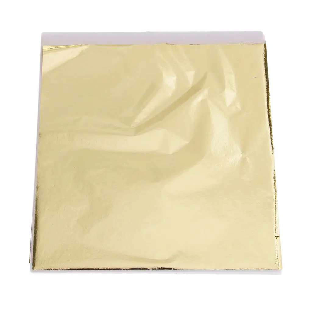 100x 14cm Gold Leaf Sheets Gilding Arts Craft DIY Gilding Gold Foil Papers
