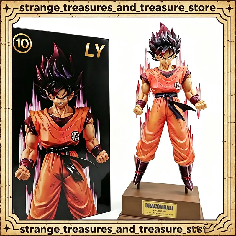 Neue Dragon Ball Son Goku Kaiouken Aura-Form PVC 30CM Anime-Statue Schreibtisch-Ornament Sammlerstück Modell Geschenk