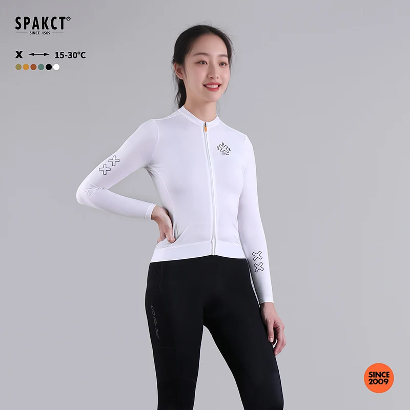 

SPAKCT Women's Professional Long Sleeve Cycling Top Quick Dry Breathable Spring autumn Road Bicycle Clothing Outdoor Sun Protect