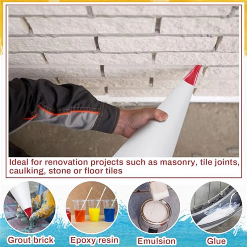 ABRN-10 Stuks Tegelvoegen Metselwerk Mortelzak Met Gegoten Tip Scheur Lekbestendig Zware Vinyl Piping Cementzak