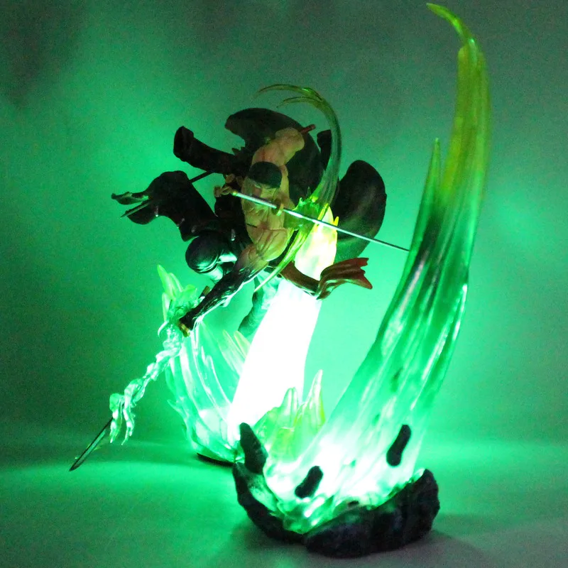 24cm One Piece Roronoa Zoro Anime Figurki Ghost Island Glowing Busoshoku Haki Anime Figurki Statuetka Model Figurka Dekoracja Zabawka