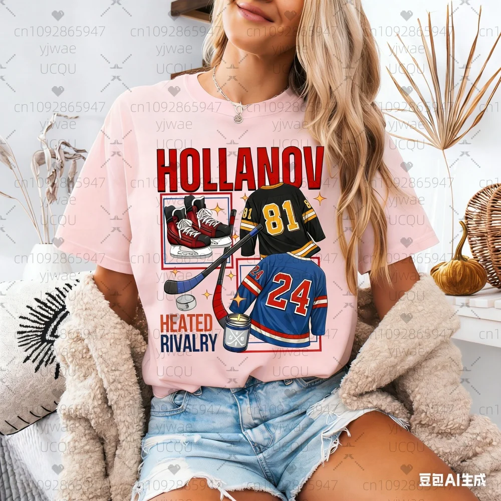 26 Hollanov Heated Rivalry Williams Connor Storrie t-Shirt women HeatT Shirts Women 81 24 Short Sleeve Cotton Tee Tops