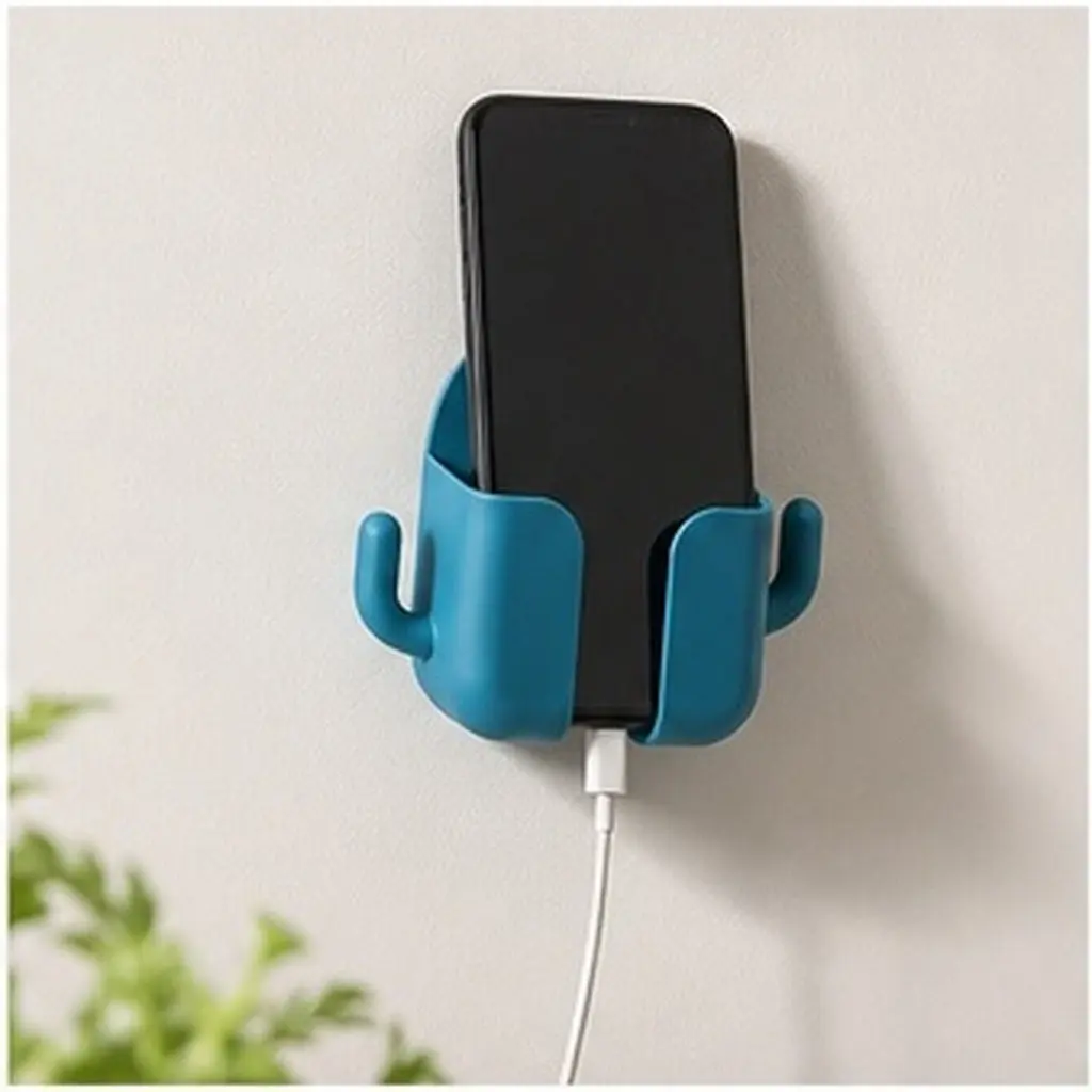 Holder Wall Mount Adhesive Stand Bedroom Phone Charging Halloween Christmas Phone Charge Shelf Multi Function Storage Box 4PCS