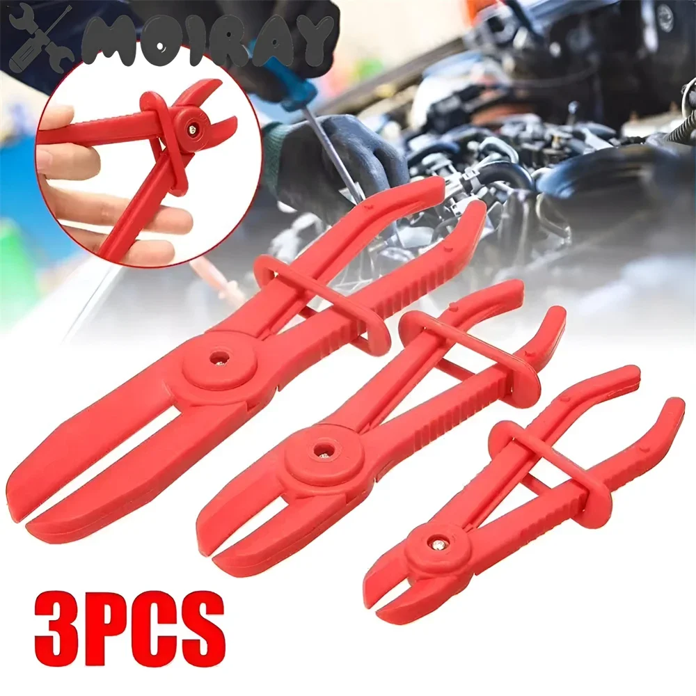 3 PCS Car Hose Clamp Kit Hose Pinch Off Plier Flexible Hose Clamp Brake Pipe Fuel Water Line Radiator Pliers Plastic Repair Tool