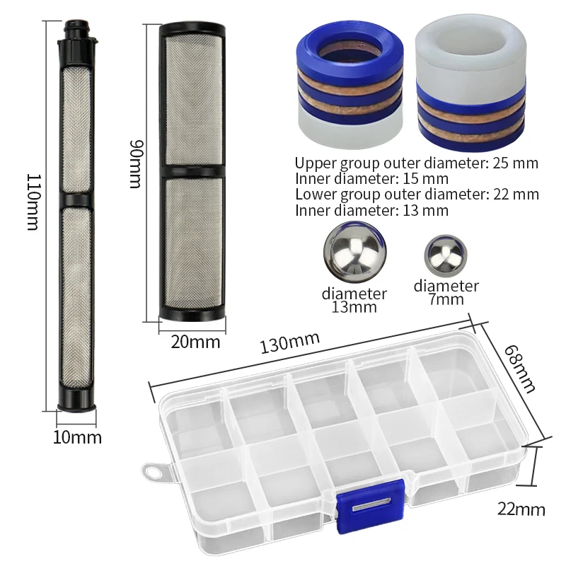244194 Pump Repair Packing Kit 1pc 246384 & 287032 Airless Spray Pump Filter for Airless Paint Spray 390 395 490 495 595