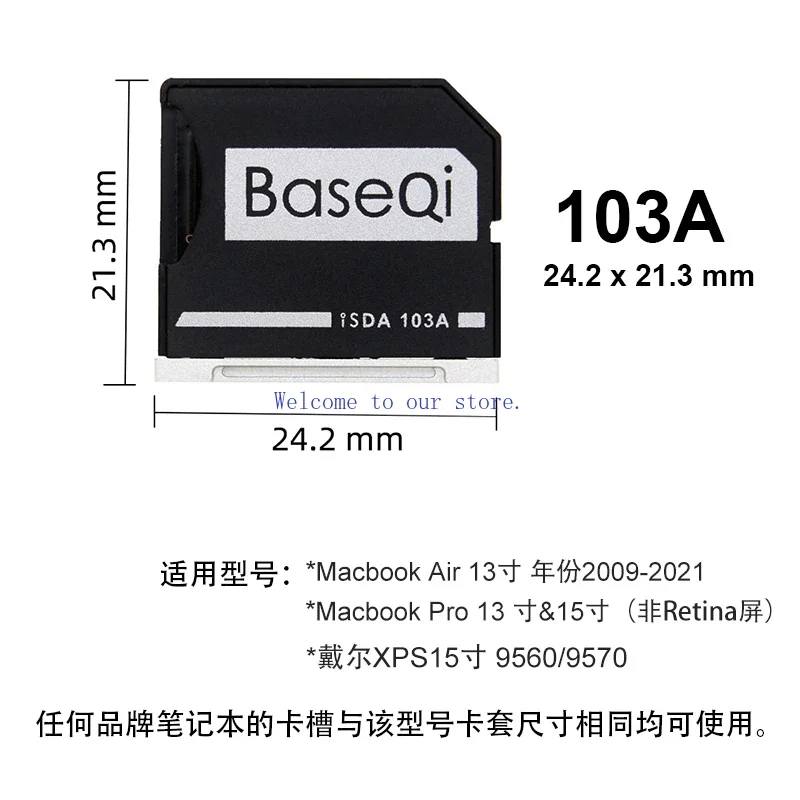 Hidden MicroSD TF Card Adapter For BaseQi MacBook Air 13 inch Storage Expansion Card Sleeve