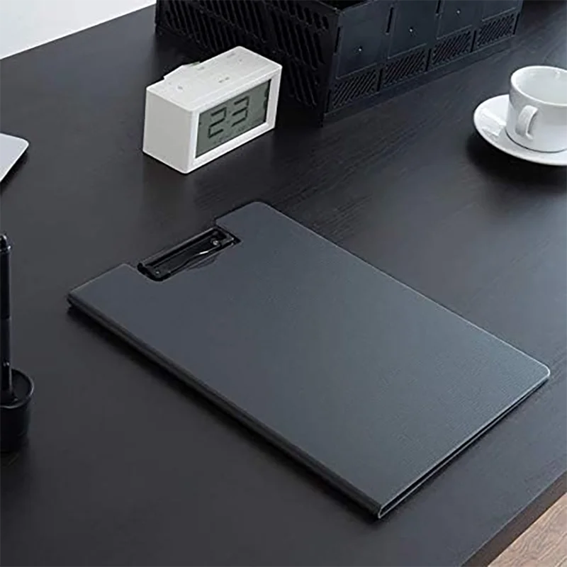 Vertical Stand Clipboard A4 File Folder, Office Supplies, Student Writing Pad, Meeting Notes Holder with Pen Clip Design