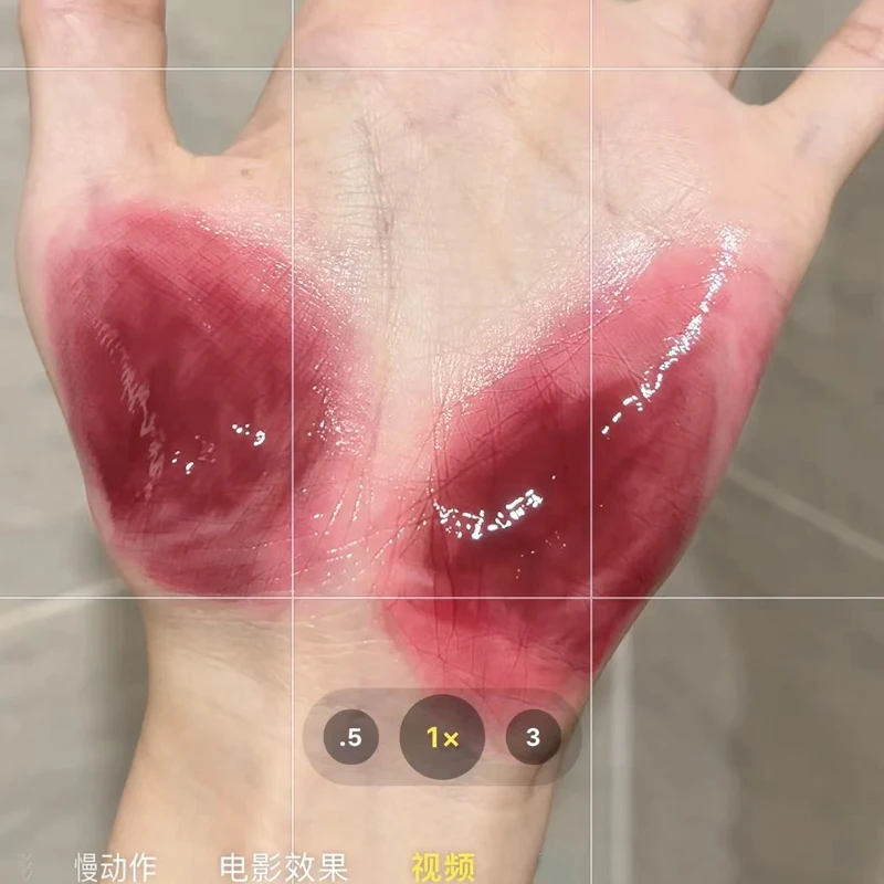 女の子と女性のためのミラーウォーターふっくらとしたリップグロス、高度に着色されたリップステイン、ピンク、光沢と保湿、長持ち