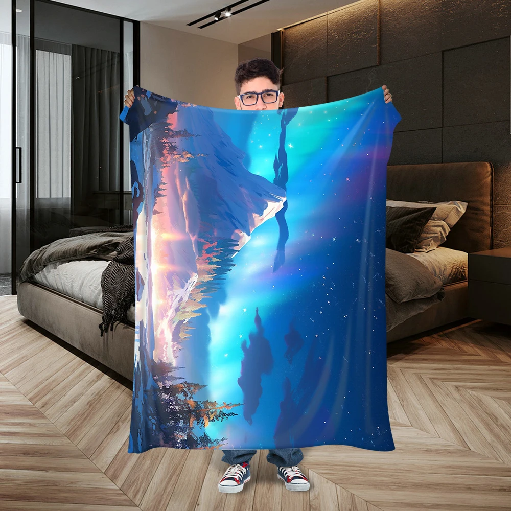 2024 New Personalized Blanket CG Scene Soft and Breathable Blanket Children's Cotton Nap Blanket