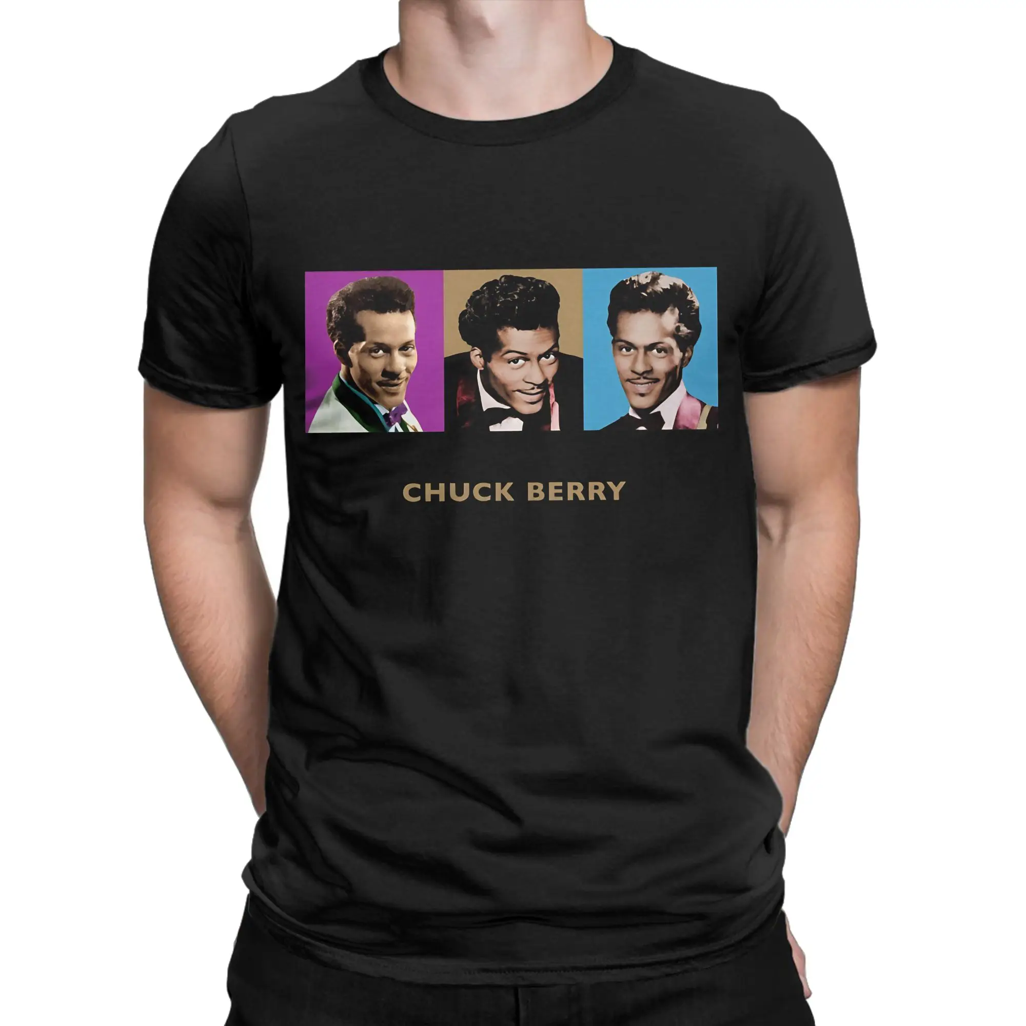 Vintage Volume  Chuck Berry Oversized  Classic Shirt Novelty 100% Cotton T-Shirt Chuck Berry Tops Tees For Men