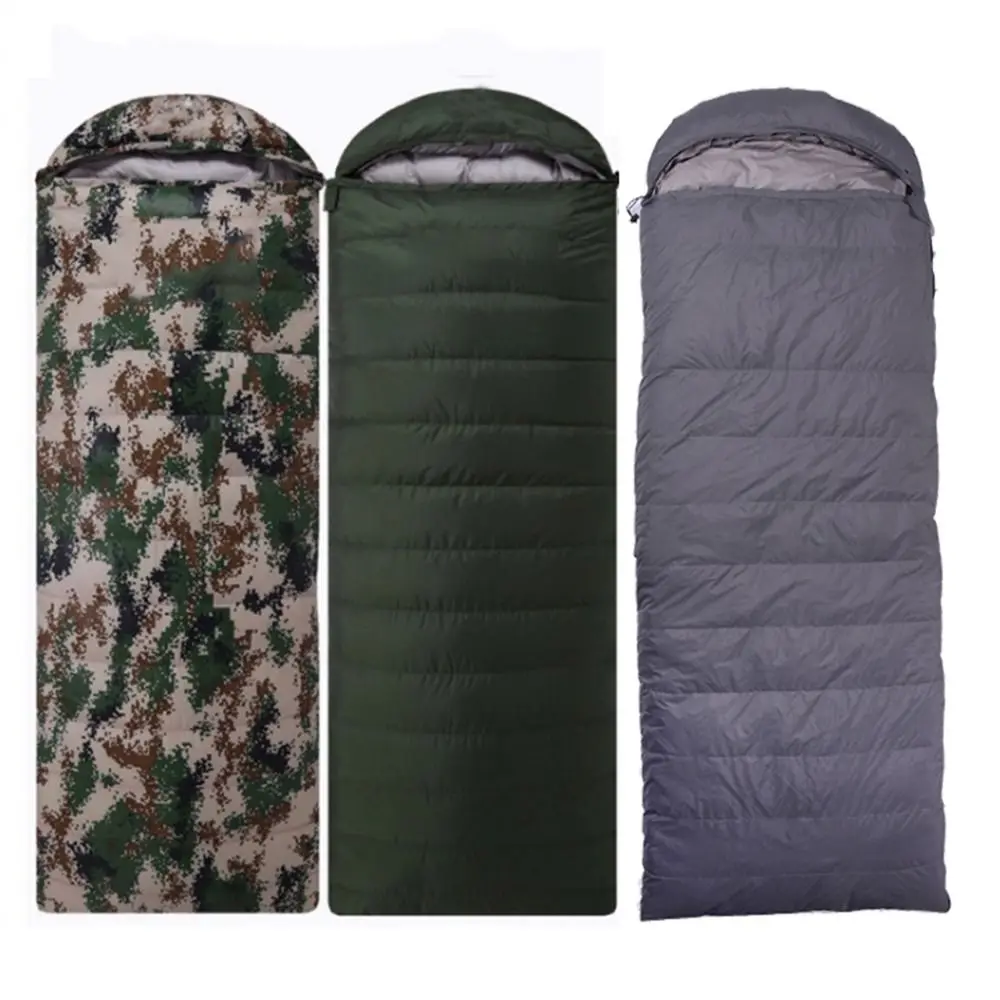 Portable Winter Autumn Duck Down Sleeping Bag 400g-2000g Thermal Adult Sleeping Bag -10℃ Waterproof Tent Sack Hiking