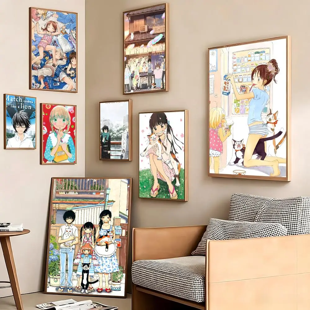 Japanese Anime M-March Comes in Like a Lion Poster Pegatina artistica HD autoadhesiva impermeable para salon dormitorio