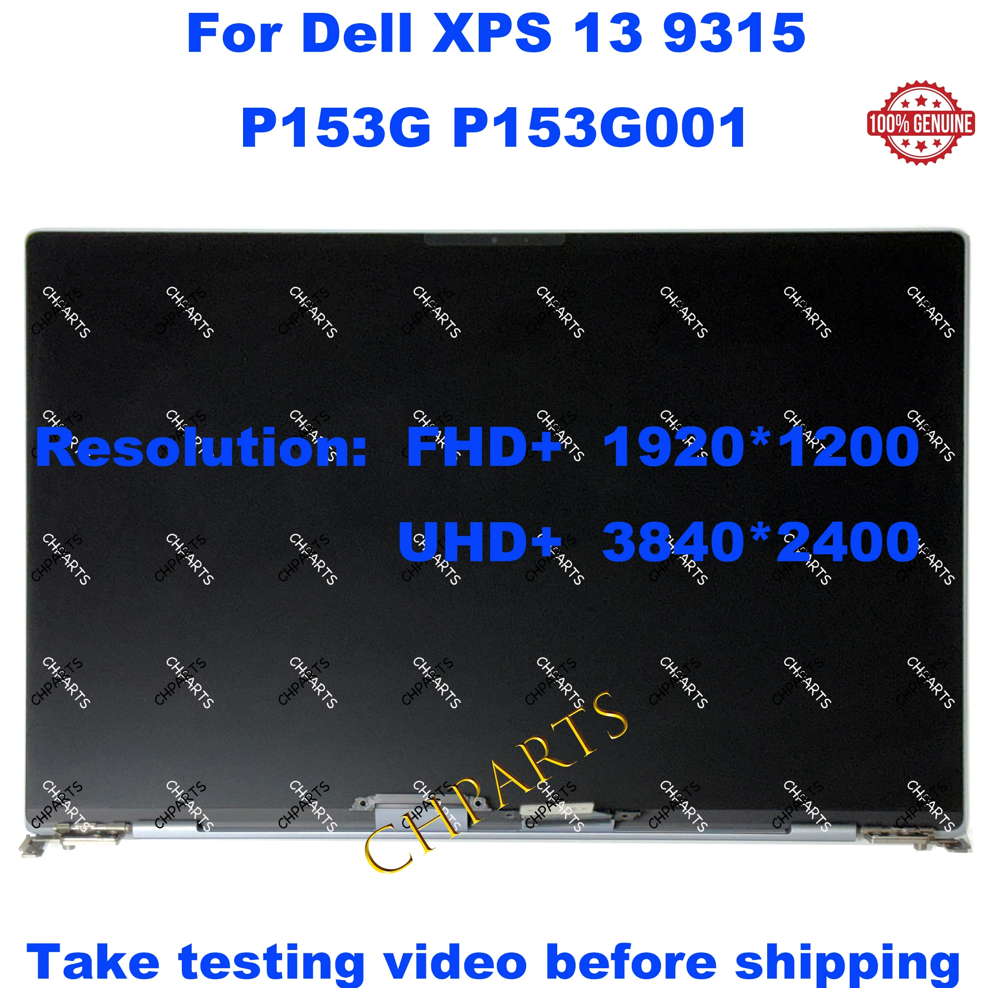 

For Dell XPS 13 9315 P153G P153G001 1920*1200 3840*2400 13.4" LCD Screen Full Assembly Replacement Touch Display Panel