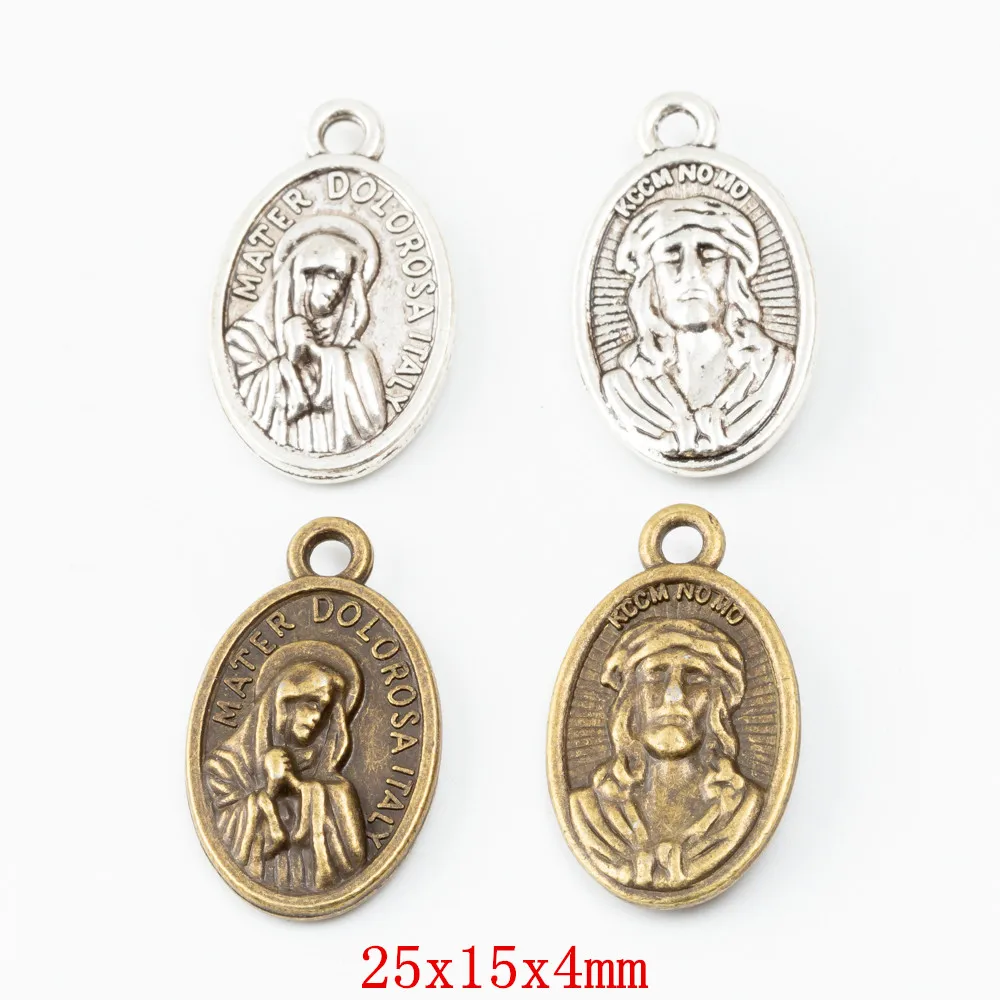 

20pieces (Religion) vintage zinc alloy charm metal pendant DIY jewelry discovery making accessories 1334