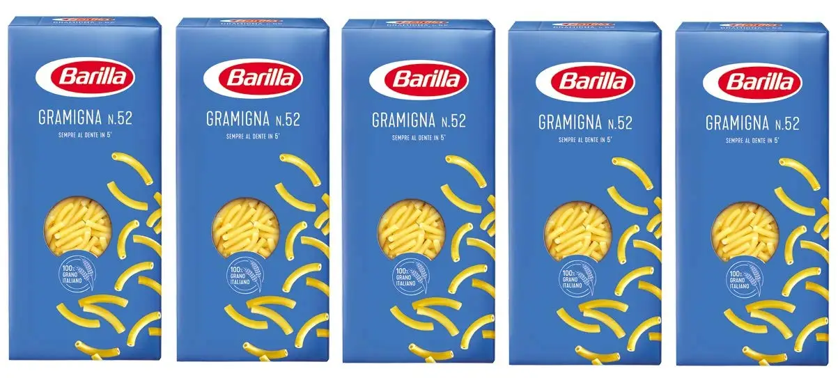 Barilla 5X Gramigna Italiaanse pasta nr. 52 500g