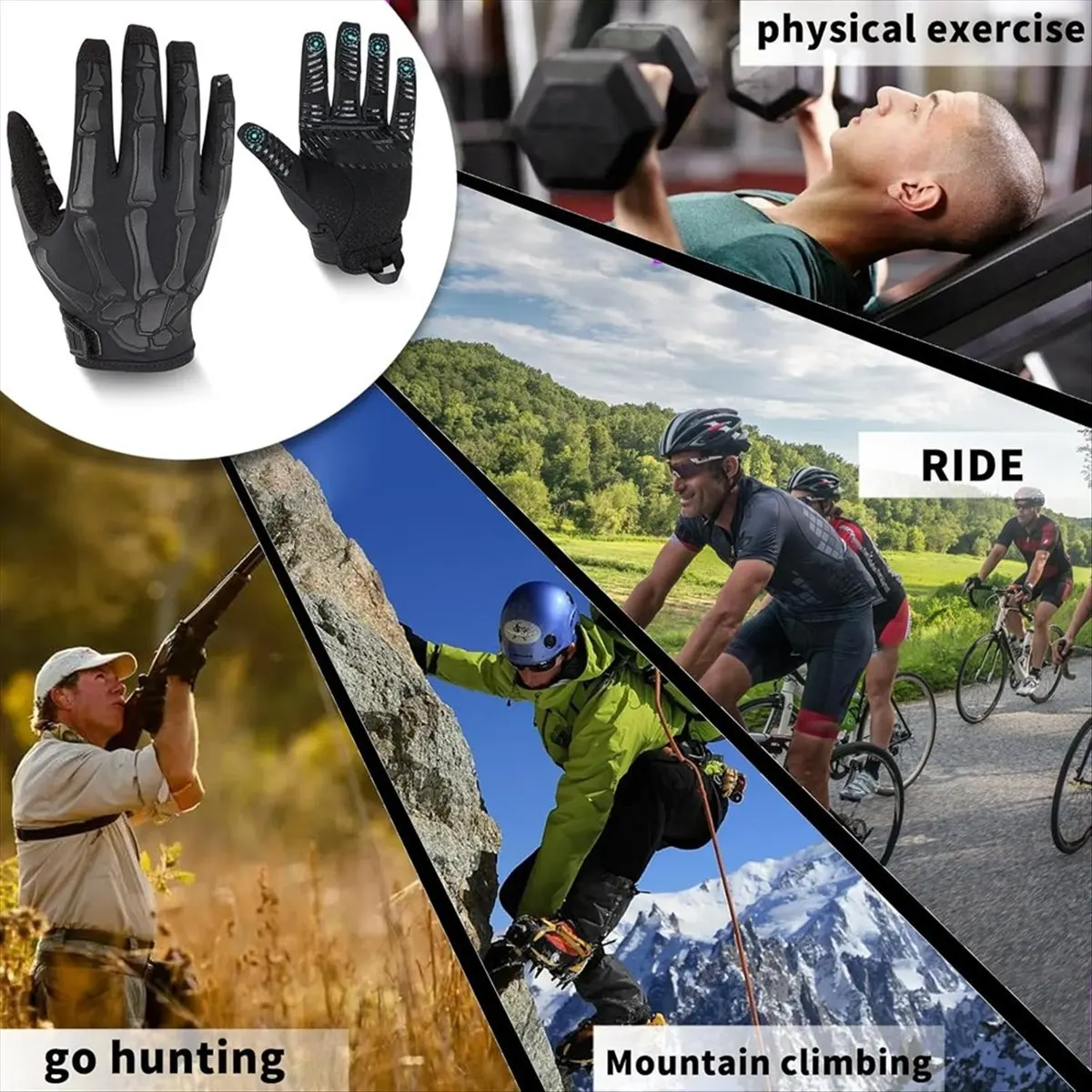 【EXCLUSIVE!】Off-Road Gloves, Racing Gloves, Cycling Gloves, Non-Slip and Wear-Resistant Gloves, Full-Finger Touch Screen Gloves