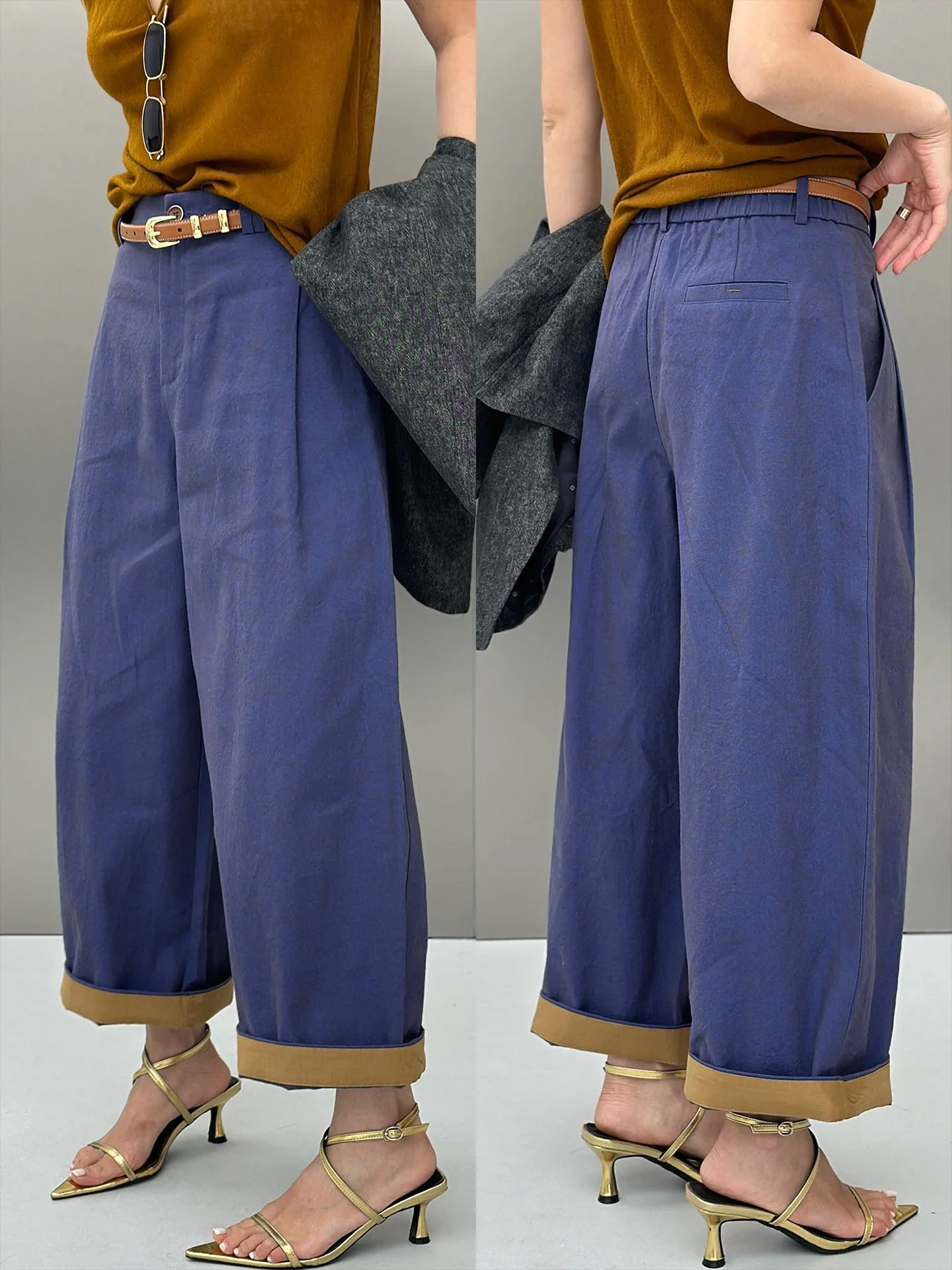 

Bodhl Vintage Ombre High Waist Wide Leg Pants Women's Loose Fit Color Denim Jeans Spring 2026 Collection