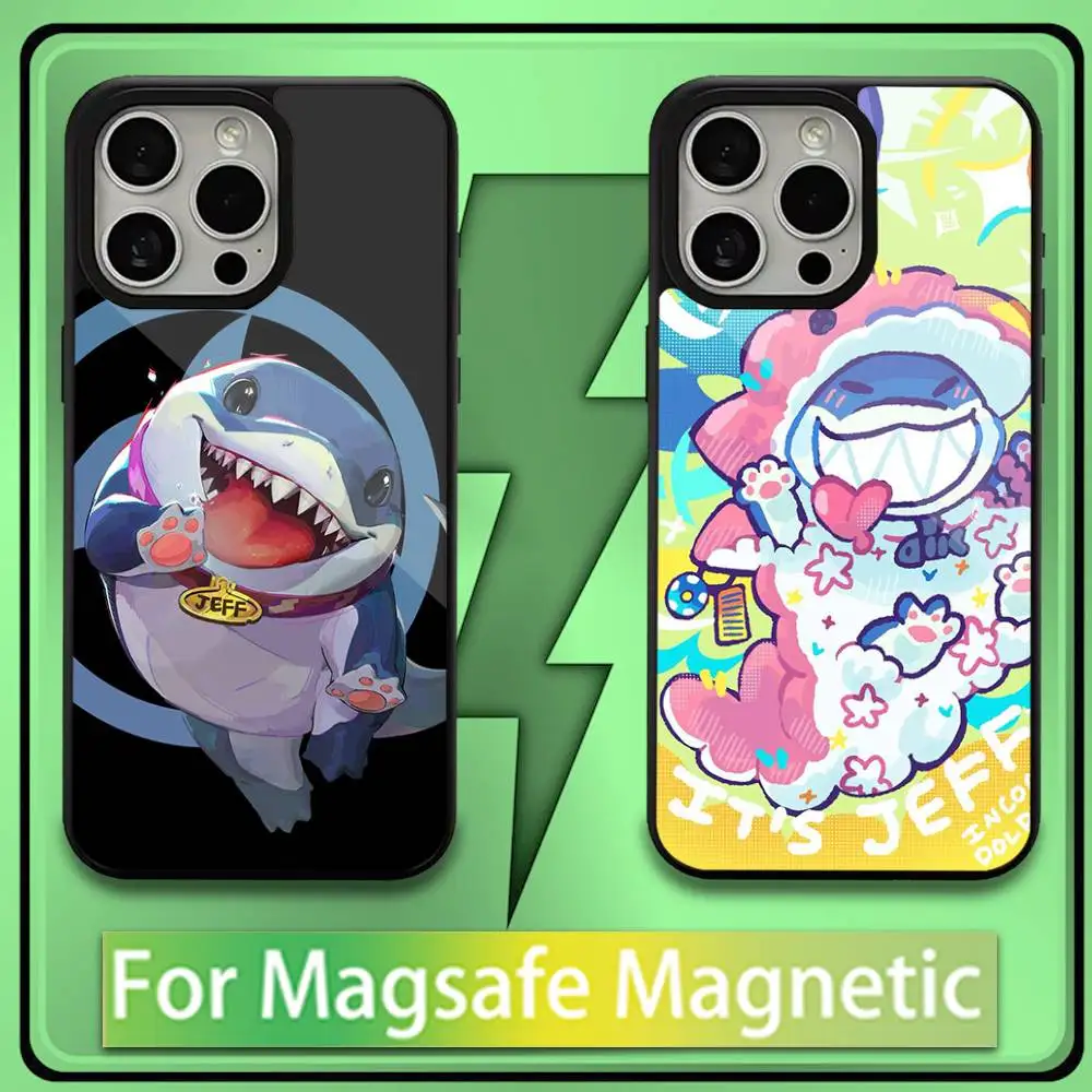 

J-Jeff The Land Shark Phone Case For iPhone 16,15,14,13,12,11,Plus,Pro,Max,Mini Soft Magesafe Magnetic Wireless Charge