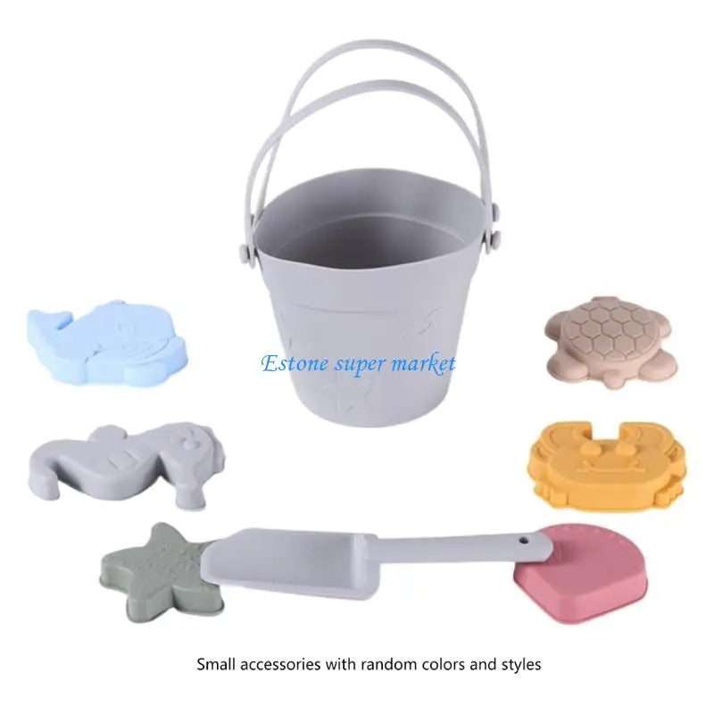 

090B Kids Beach Toy Sand Shovels Set Colorful Sand Gadgets Baby Birthday Gifts