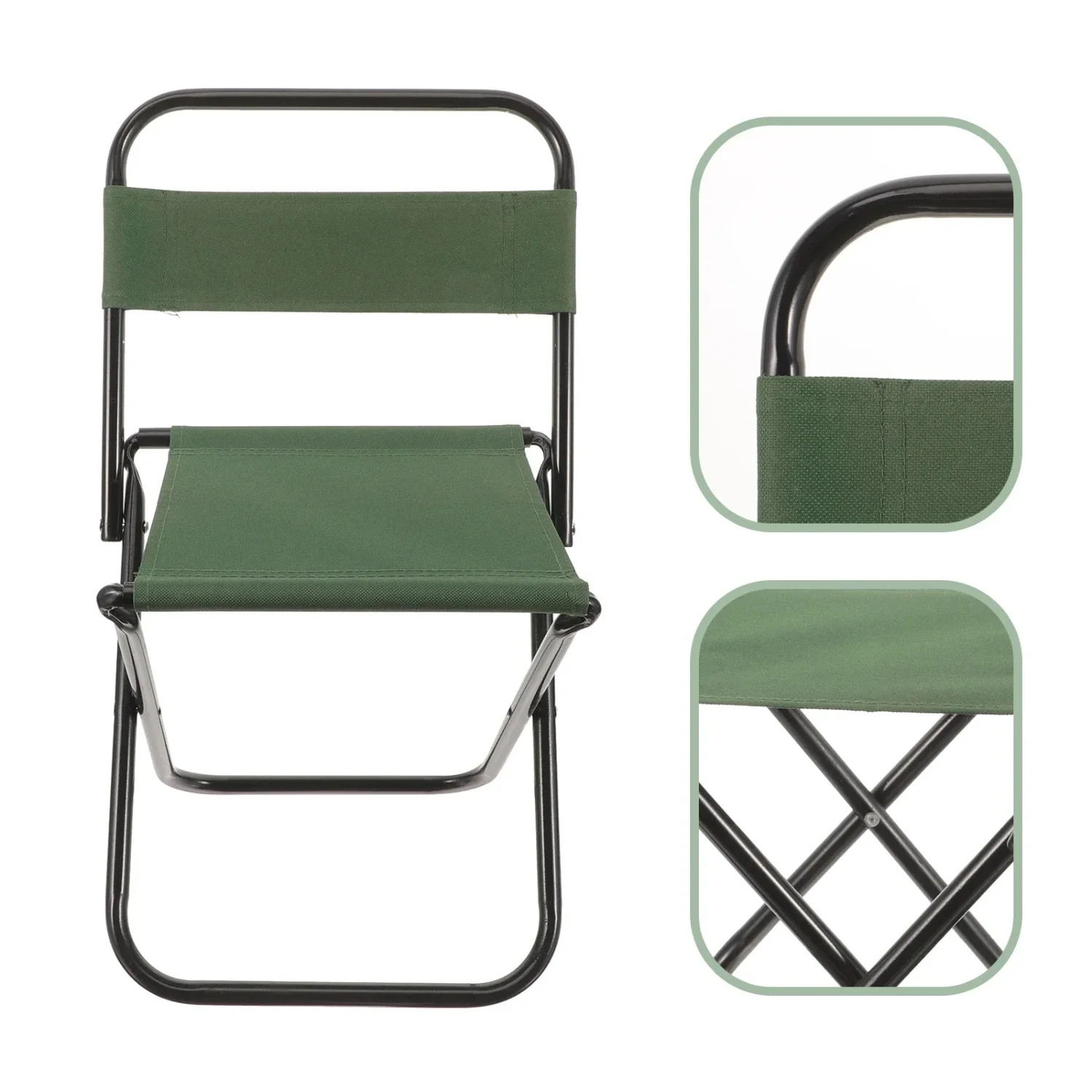 Outdoor Chair Compact Backrest Camp Lawn Beach Chairs  Adults Metal Folding Table Lightweight Portable Camping Foldable