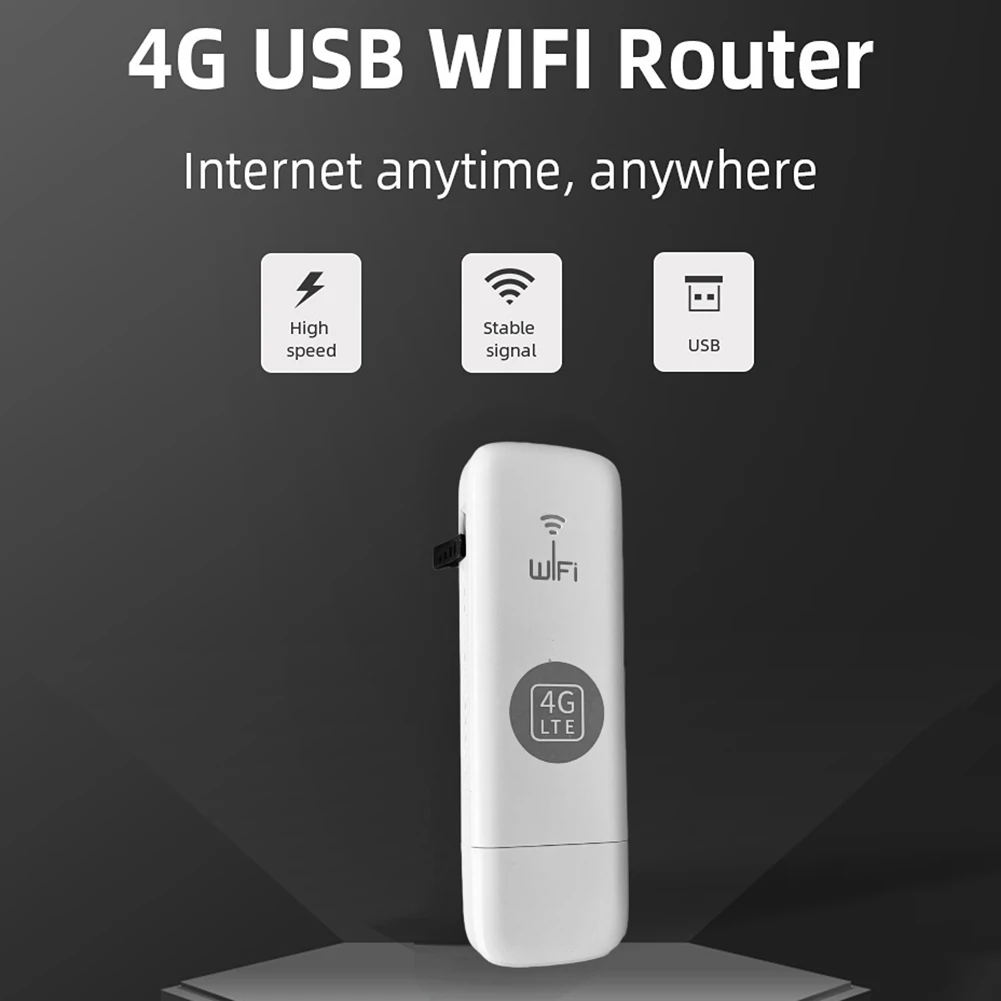 휴대용 4G LTE 무선 라우터, USB 동글, 150Mbps 모뎀 스틱, 나노 SIM 카드, 모바일 와이파이 핫스팟, 안테나 포함