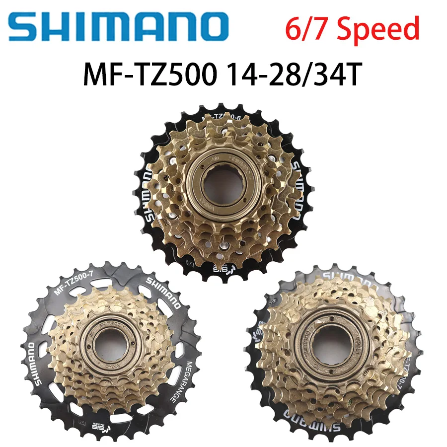 AliExpress Shimano SHIMANO MF-TZ500 Freewheel, 6/7 Speed, 14-28T/14-34T, Thread-On, for MTB/Road/Folding Bikes