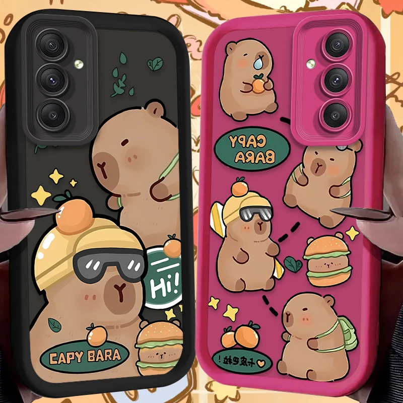 Cool Capybara Phone Case for Samsung Galaxy A35 A55 A15 A25 A16 A06 A05 A05S A24 A13 A23 A12 A22 A32 A52 A71 A51 4G Back Cover