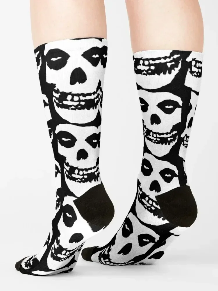 Punk Rock Band - Misfits Skull Socks halloween summer cartoon luxury Socks Men Women's