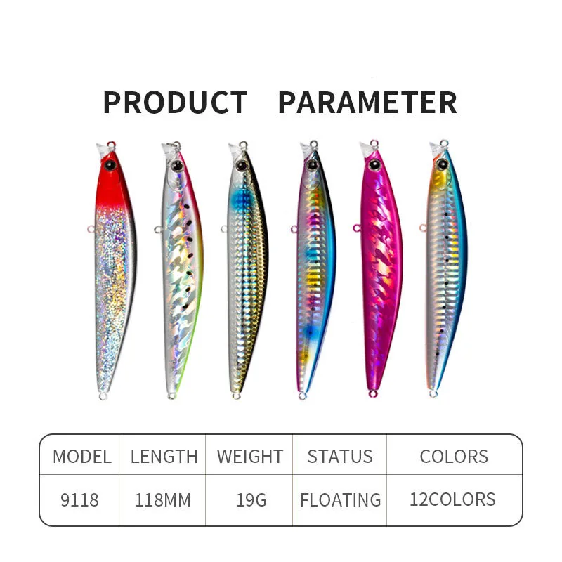 1 PCS Floating Hard Bait Fishing Lure for Sea Bass Fishing Tackle   Minnow Fishing Lure for Long-range Fishing Hard Bait Tackle