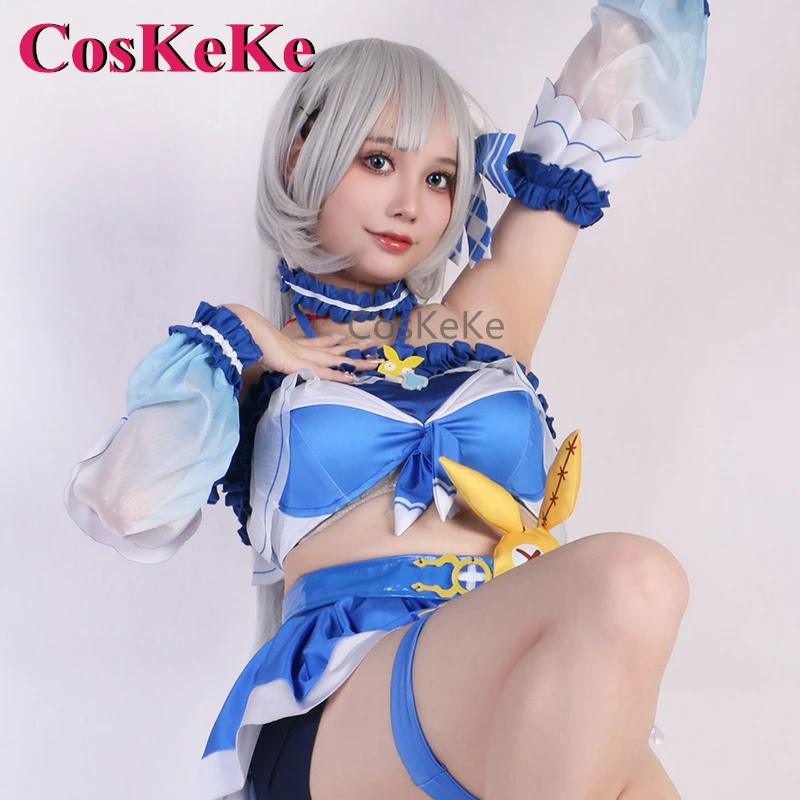 CosKeKe Bronya Zaychik Cosplay Game Anime Honkai Impact 3 Costume Sweet Lovely Swimsuit Summer Wear Women Pool Party Outfit New