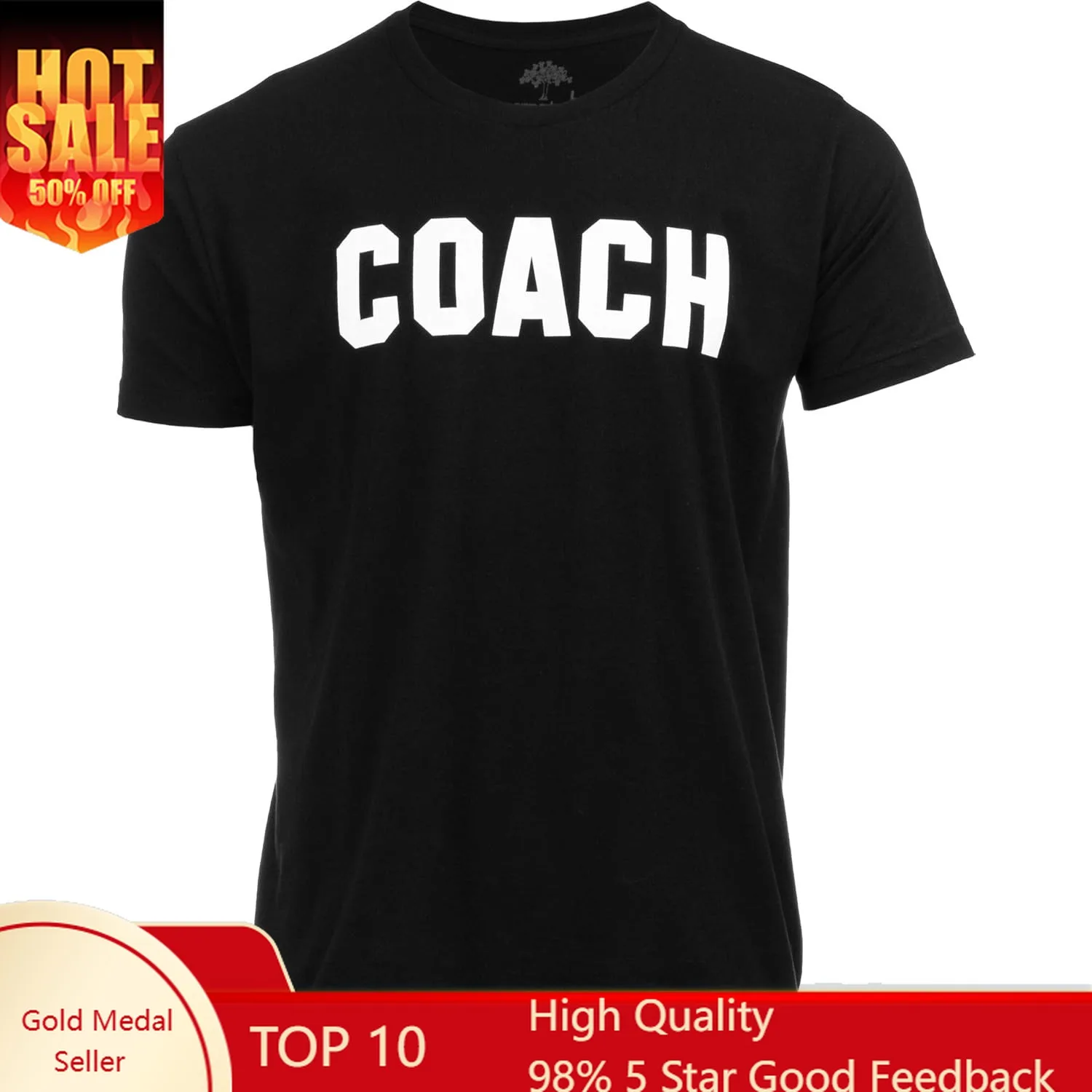 Trainer |   Coaching-T-Shirt: Königsblau, Rot, Grün, Marineblau, Schwarz Herren Damen T-Shirt